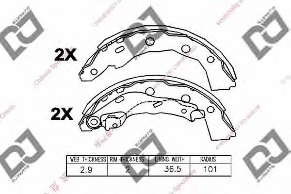 Dj parts BS1364 Brake shoe set BS1364: Buy near me in Poland at 2407.PL - Good price!