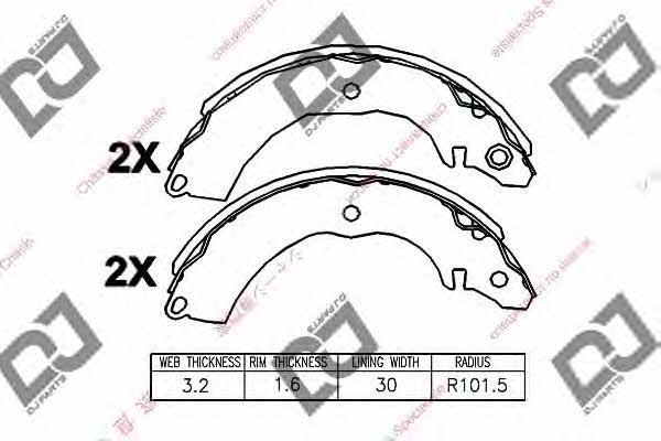 Dj parts BS1365 Brake shoe set BS1365: Buy near me at 2407.PL in Poland at an Affordable price!