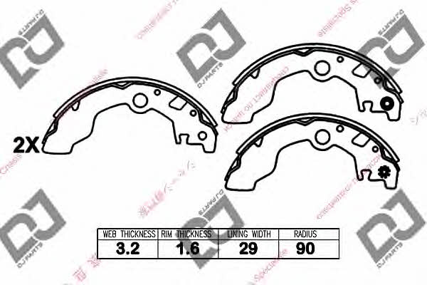 Dj parts BS1374 Brake shoe set BS1374: Buy near me in Poland at 2407.PL - Good price!