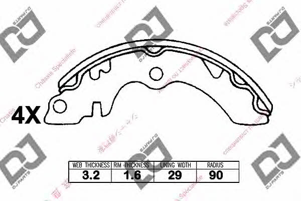 Dj parts BS1385 Brake shoe set BS1385: Buy near me at 2407.PL in Poland at an Affordable price!