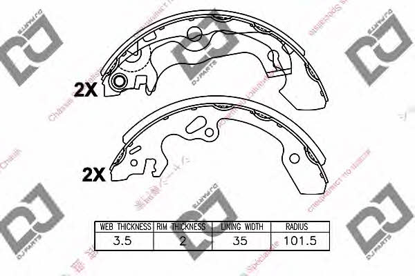 Dj parts BS1419 Колодки тормозные барабанные, комплект BS1419: Отличная цена - Купить в Польше на 2407.PL!