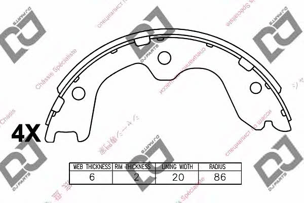 Dj parts BS1423 Brake shoe set BS1423: Buy near me in Poland at 2407.PL - Good price!