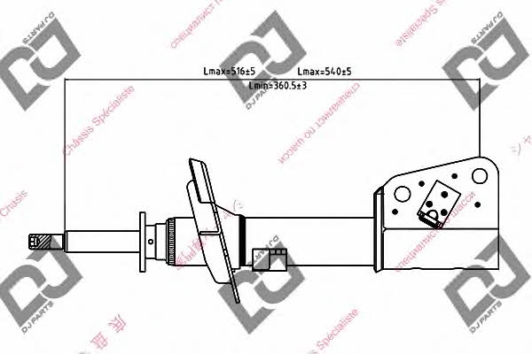 Dj parts DS1416GS Amortyzator gazowo-olejowy przód DS1416GS: Dobra cena w Polsce na 2407.PL - Kup Teraz!