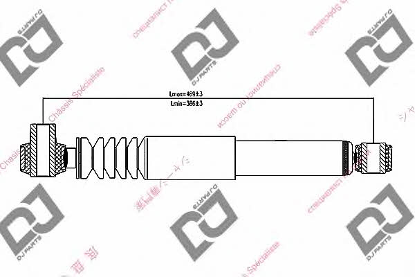 Dj parts DS1419GT Rear oil and gas suspension shock absorber DS1419GT: Buy near me in Poland at 2407.PL - Good price!