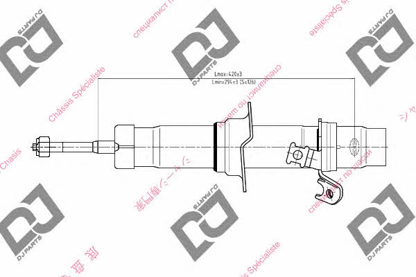 Dj parts DS2220GT Front Left Suspension Shock Absorber DS2220GT: Buy near me in Poland at 2407.PL - Good price!