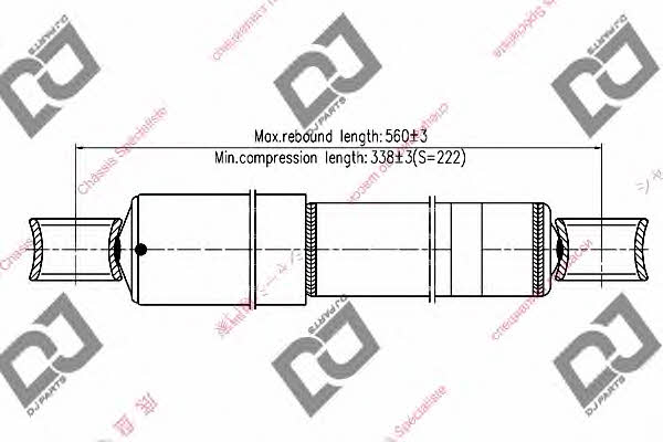 Dj parts DS1058GT Rear oil and gas suspension shock absorber DS1058GT: Buy near me in Poland at 2407.PL - Good price!