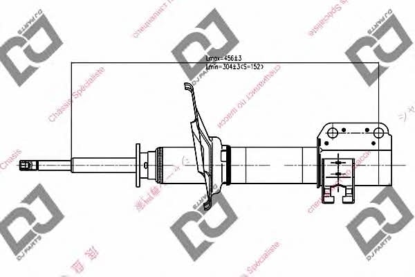 Dj parts DS1074GS Front Left Gas Oil Suspension Shock Absorber DS1074GS: Buy near me at 2407.PL in Poland at an Affordable price!