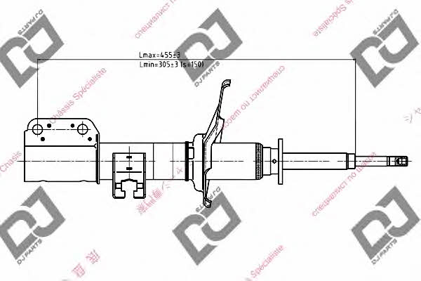 Dj parts DS1076GS Амортизатор подвески передний правый газомасляный DS1076GS: Отличная цена - Купить в Польше на 2407.PL!