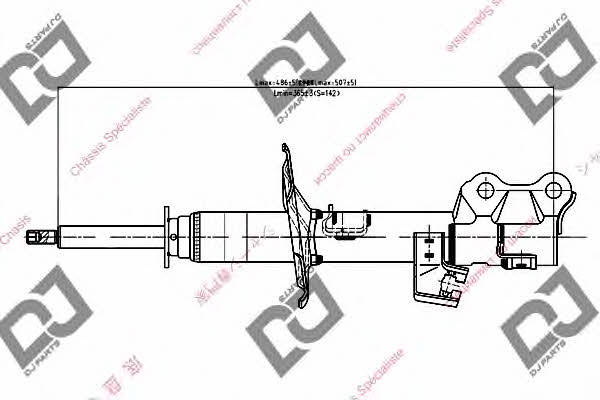 Dj parts DS1107GS Front Left Gas Oil Suspension Shock Absorber DS1107GS: Buy near me in Poland at 2407.PL - Good price!