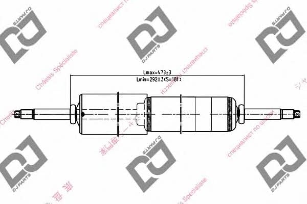 Dj parts DS1129GT Front oil and gas suspension shock absorber DS1129GT: Buy near me in Poland at 2407.PL - Good price!
