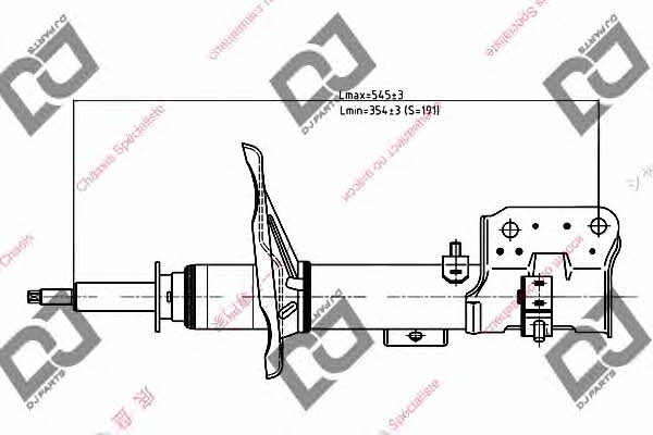 Dj parts DS1167GS Front Left Gas Oil Suspension Shock Absorber DS1167GS: Buy near me in Poland at 2407.PL - Good price!