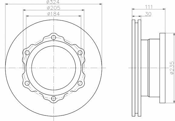 Don CVD551 Диск гальмівний CVD551: Приваблива ціна - Купити у Польщі на 2407.PL!