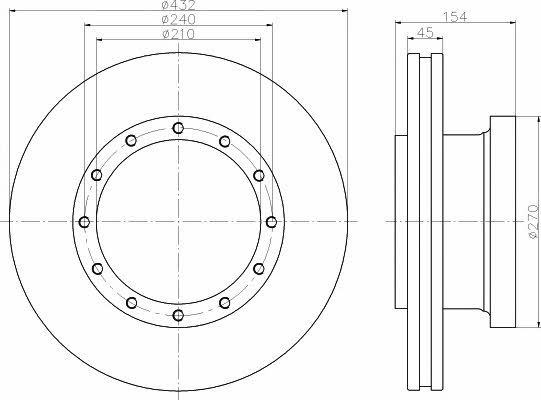 Don CVD668 Rear ventilated brake disc CVD668: Buy near me in Poland at 2407.PL - Good price!