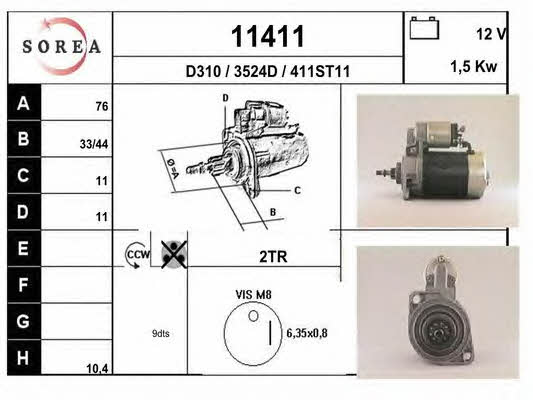 EAI 11411 Starter 11411: Buy near me in Poland at 2407.PL - Good price!