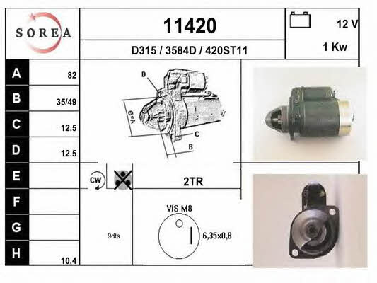 EAI 11420 Anlasser 11420: Bestellen Sie in Polen zu einem guten Preis bei 2407.PL!