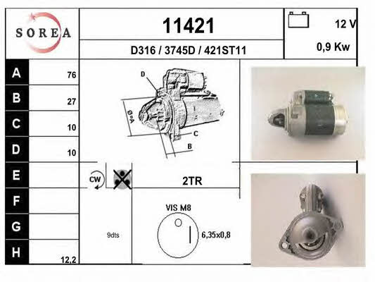 EAI 11421 Starter 11421: Buy near me in Poland at 2407.PL - Good price!