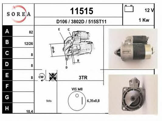 EAI 11515 Starter 11515: Buy near me in Poland at 2407.PL - Good price!