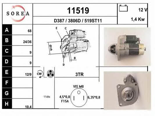 EAI 11519 Starter 11519: Buy near me in Poland at 2407.PL - Good price!