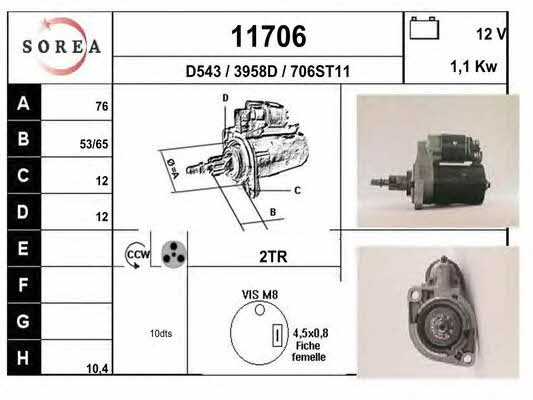 EAI 11706 Starter 11706: Buy near me in Poland at 2407.PL - Good price!