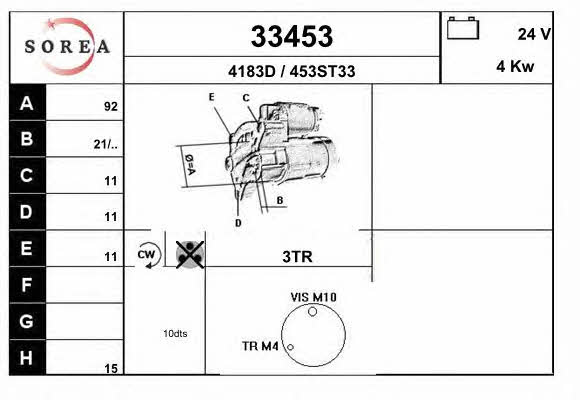 EAI 33453 Rozrusznik 33453: Dobra cena w Polsce na 2407.PL - Kup Teraz!