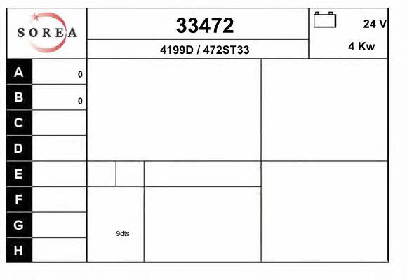 EAI 33472 Starter 33472: Buy near me in Poland at 2407.PL - Good price!