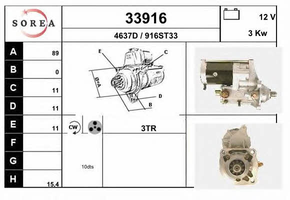 EAI 33916 Rozrusznik 33916: Dobra cena w Polsce na 2407.PL - Kup Teraz!