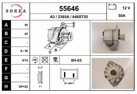 EAI 55646 Alternator 55646: Dobra cena w Polsce na 2407.PL - Kup Teraz!