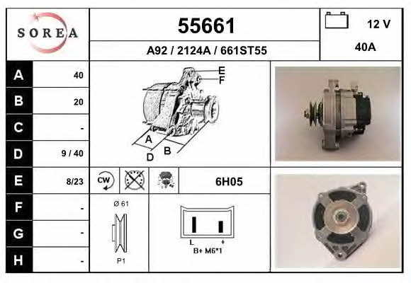 EAI 55661 Alternator 55661: Buy near me in Poland at 2407.PL - Good price!