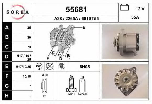 EAI 55681 Alternator 55681: Buy near me in Poland at 2407.PL - Good price!