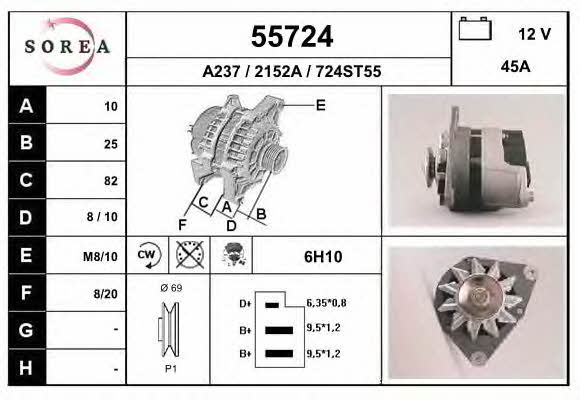 EAI 55724 Alternator 55724: Buy near me in Poland at 2407.PL - Good price!
