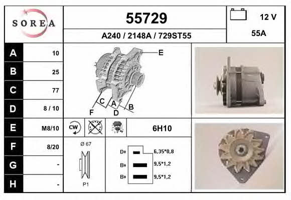 EAI 55729 Alternator 55729: Buy near me at 2407.PL in Poland at an Affordable price!