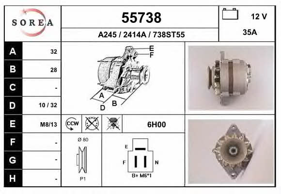 EAI 55738 Alternator 55738: Buy near me in Poland at 2407.PL - Good price!