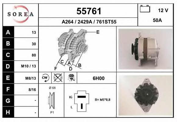 EAI 55761 Alternator 55761: Buy near me at 2407.PL in Poland at an Affordable price!