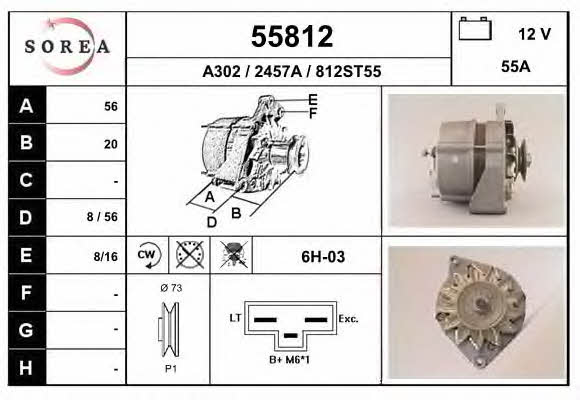 EAI 55812 Alternator 55812: Buy near me in Poland at 2407.PL - Good price!