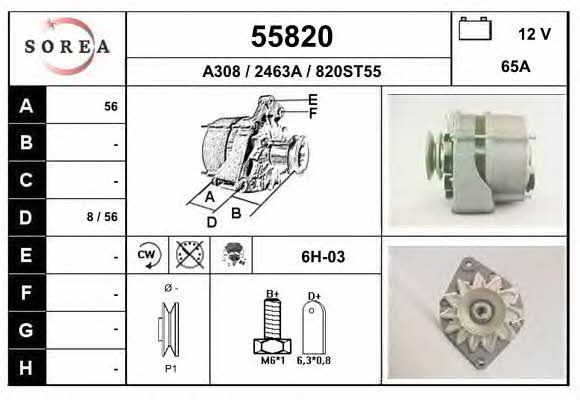EAI 55820 Alternator 55820: Buy near me in Poland at 2407.PL - Good price!