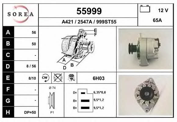 EAI 55999 Alternator 55999: Buy near me in Poland at 2407.PL - Good price!