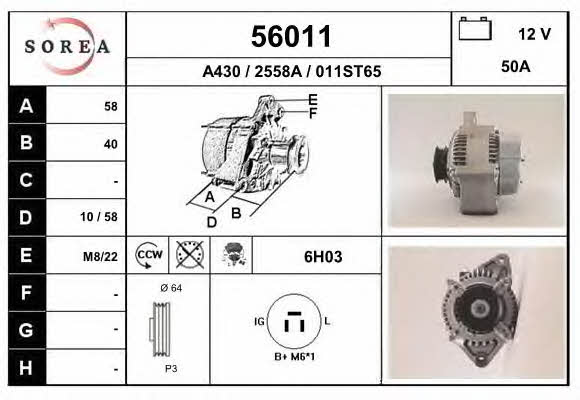 EAI 56011 Alternator 56011: Dobra cena w Polsce na 2407.PL - Kup Teraz!