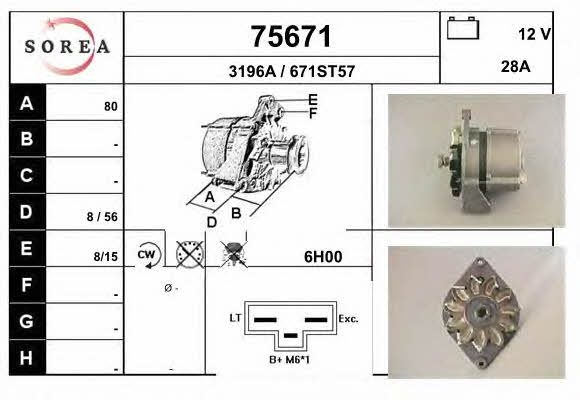 EAI 75671 Alternator 75671: Atrakcyjna cena w Polsce na 2407.PL - Zamów teraz!