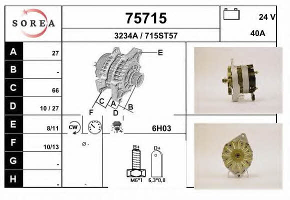 EAI 75715 Alternator 75715: Dobra cena w Polsce na 2407.PL - Kup Teraz!