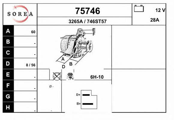 EAI 75746 Alternator 75746: Dobra cena w Polsce na 2407.PL - Kup Teraz!