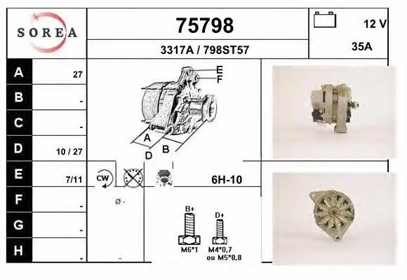 EAI 75798 Alternator 75798: Dobra cena w Polsce na 2407.PL - Kup Teraz!