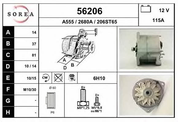 EAI 56206 Alternator 56206: Dobra cena w Polsce na 2407.PL - Kup Teraz!