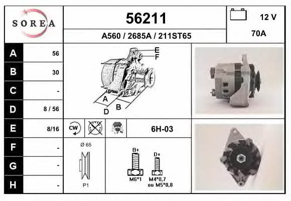 EAI 56211 Alternator 56211: Dobra cena w Polsce na 2407.PL - Kup Teraz!