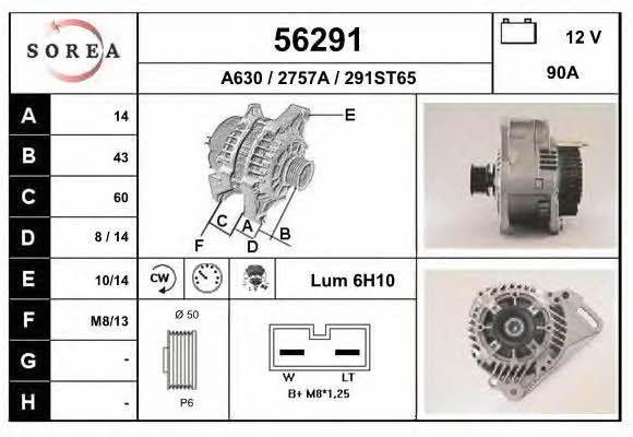 EAI 56291 Генератор 56291: Отличная цена - Купить в Польше на 2407.PL!