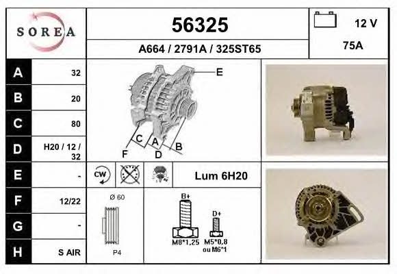 EAI 56325 Alternator 56325: Buy near me in Poland at 2407.PL - Good price!