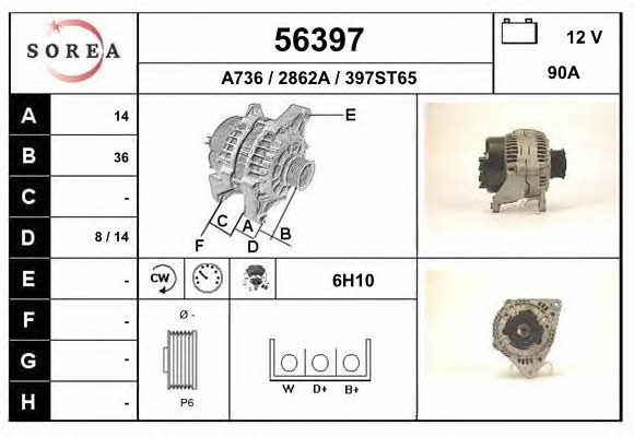 EAI 56397 Alternator 56397: Buy near me at 2407.PL in Poland at an Affordable price!