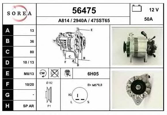 EAI 56475 Alternator 56475: Dobra cena w Polsce na 2407.PL - Kup Teraz!