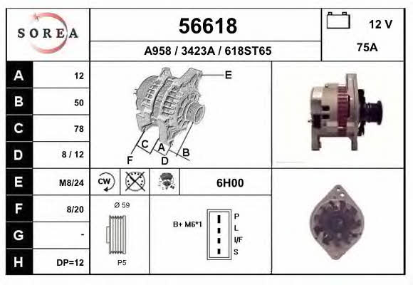 EAI 56618 Alternator 56618: Buy near me in Poland at 2407.PL - Good price!