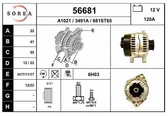 EAI 56681 Генератор 56681: Приваблива ціна - Купити у Польщі на 2407.PL!