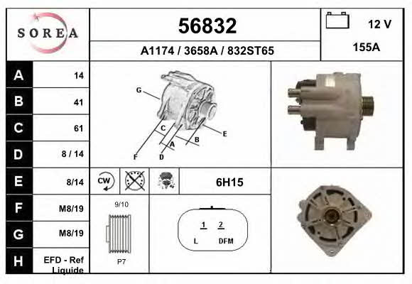 EAI 56832 Alternator 56832: Buy near me in Poland at 2407.PL - Good price!